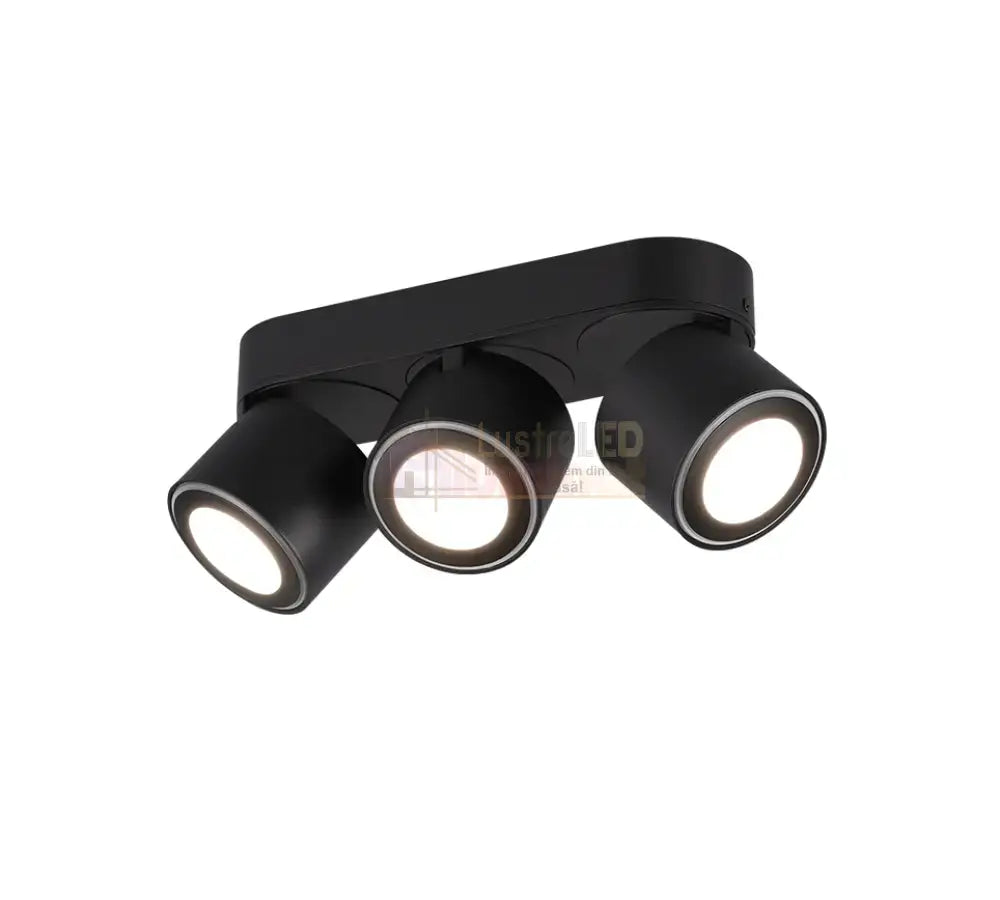 Spot LED Premium Aplicat Orientabil Dreptunghiular 3x450lm Negru 3 Moduri de Iluminare led ceiling light