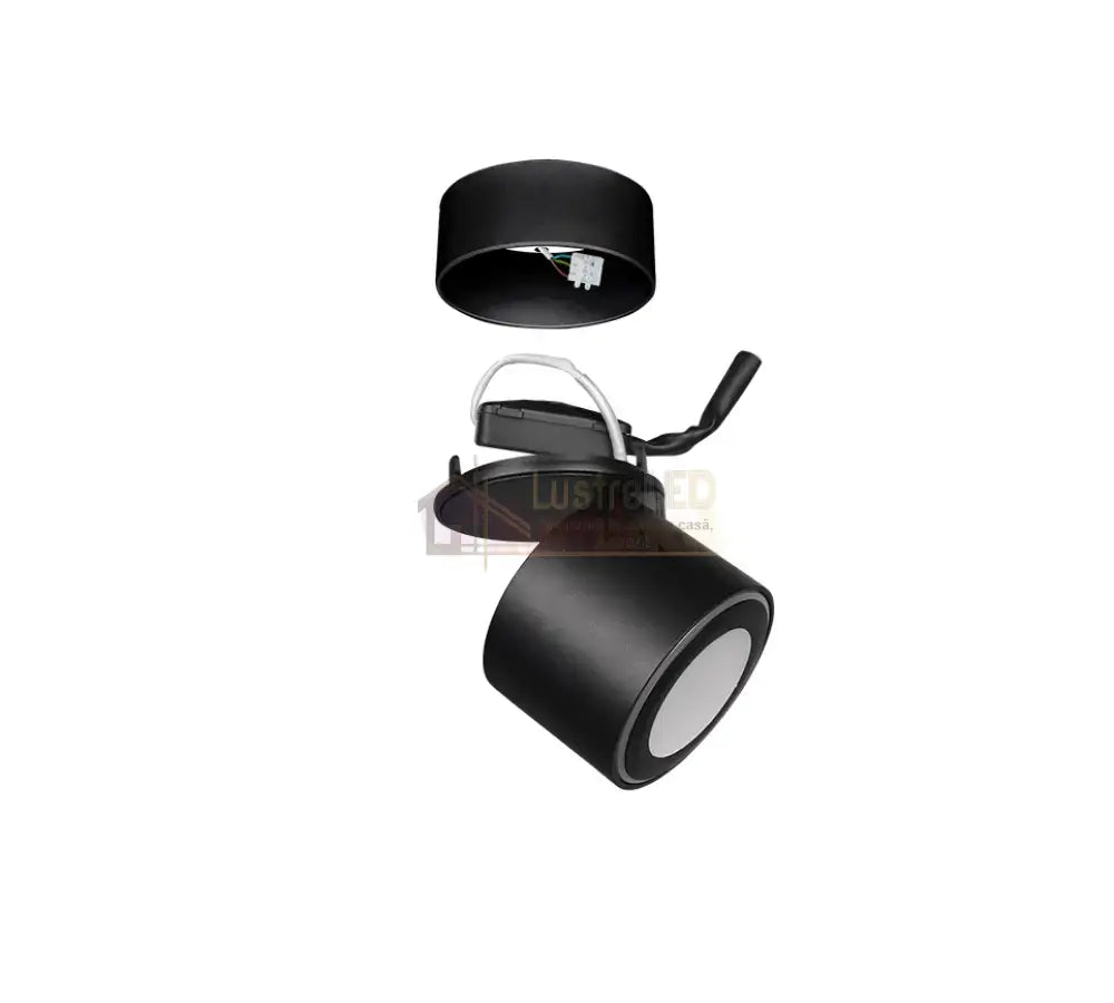 Spot LED Premium Aplicat Orientabil Rotund Negru 3 Moduri de Iluminare led ceiling light