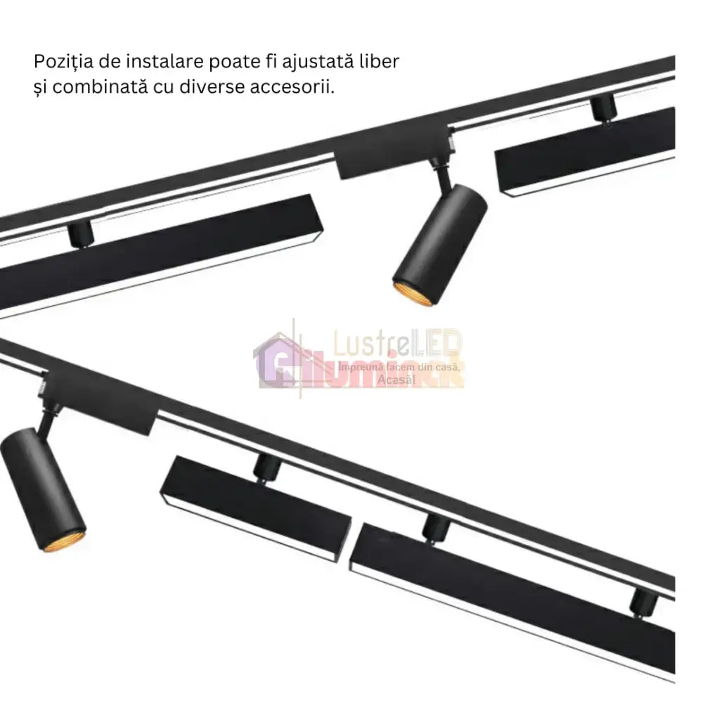 Sina cu Spoturi LED Integrate 48W 5075 Echivalent 300W 1.2M lustreled.ro