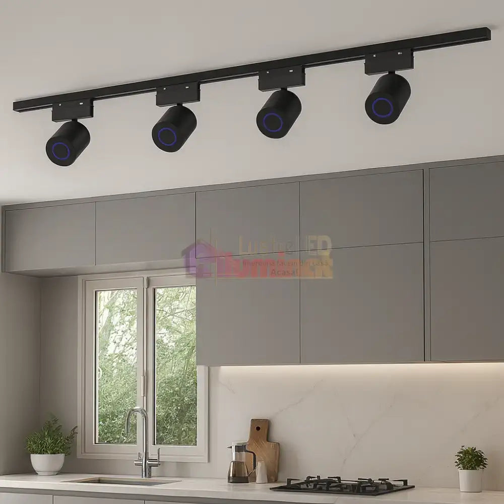 Spot pe Sina cu Boxa Bluetooth Integrata 10W 1050BK lustreled.ro