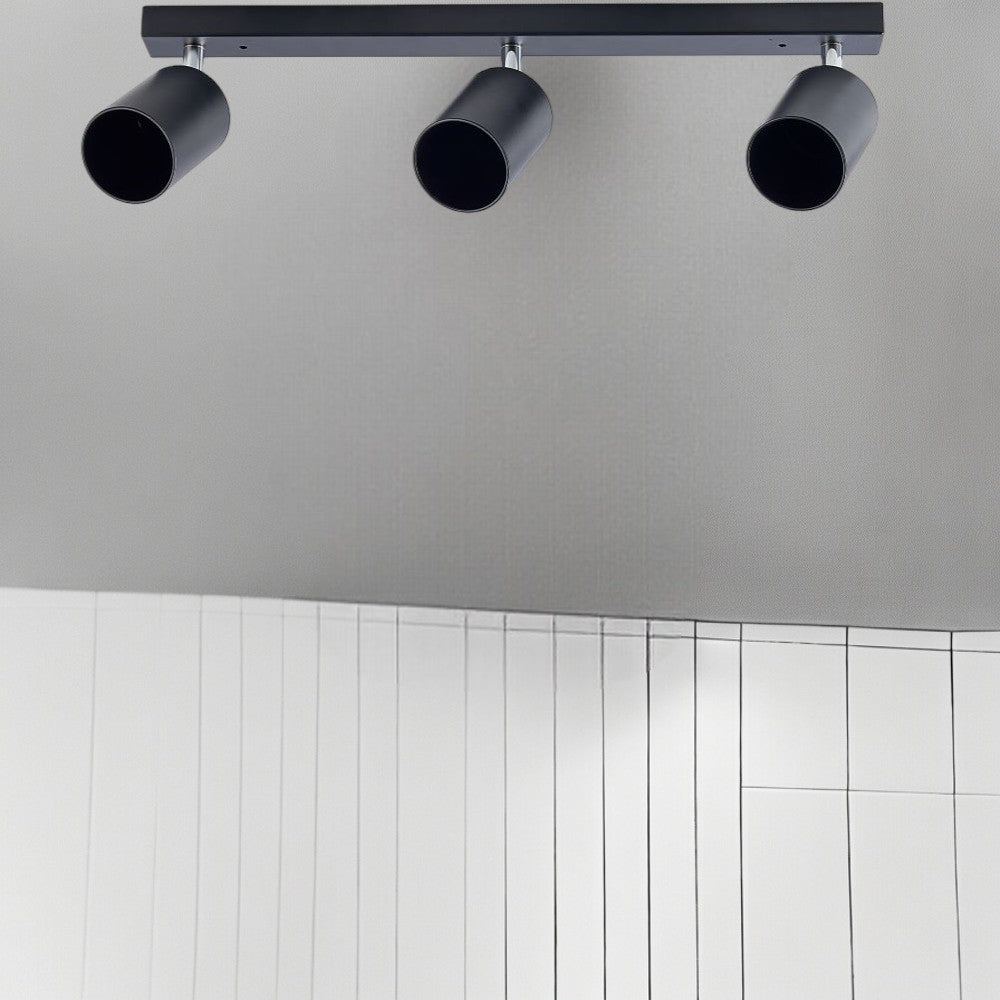 Spot pe Sina Reglabil Negru 3xGU10
