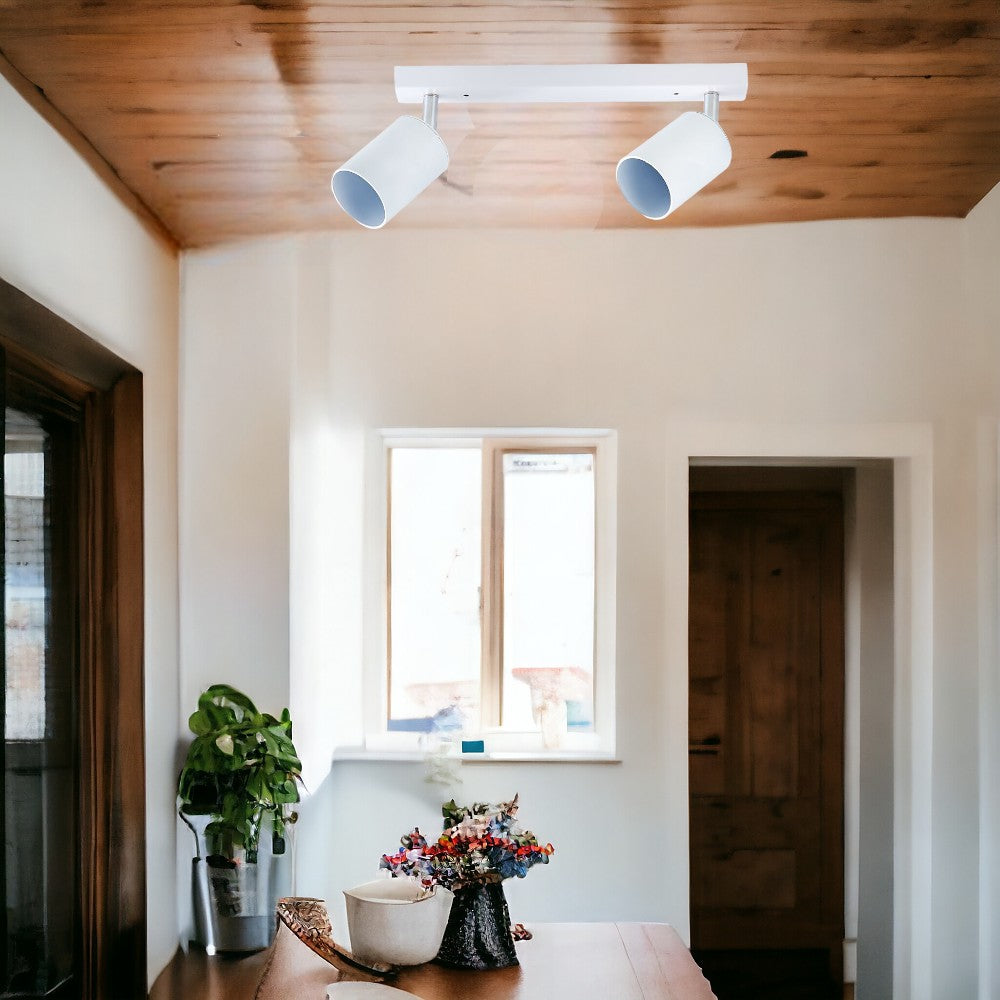 Spot pe Sina Reglabil Alb 2xGU10