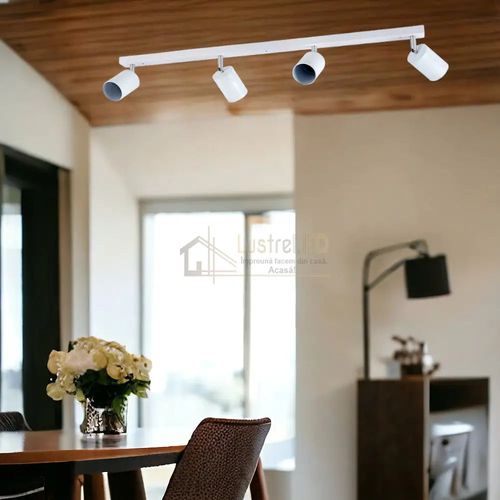 Spot Pe Sina Reglabil Alb 4Xgu10 Led Ceiling Light