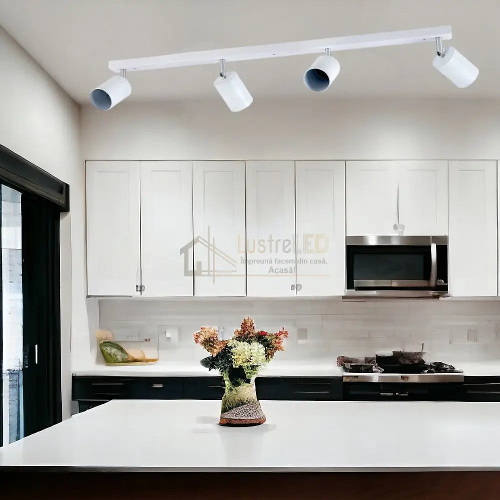 Spot Pe Sina Reglabil Alb 4Xgu10 Led Ceiling Light