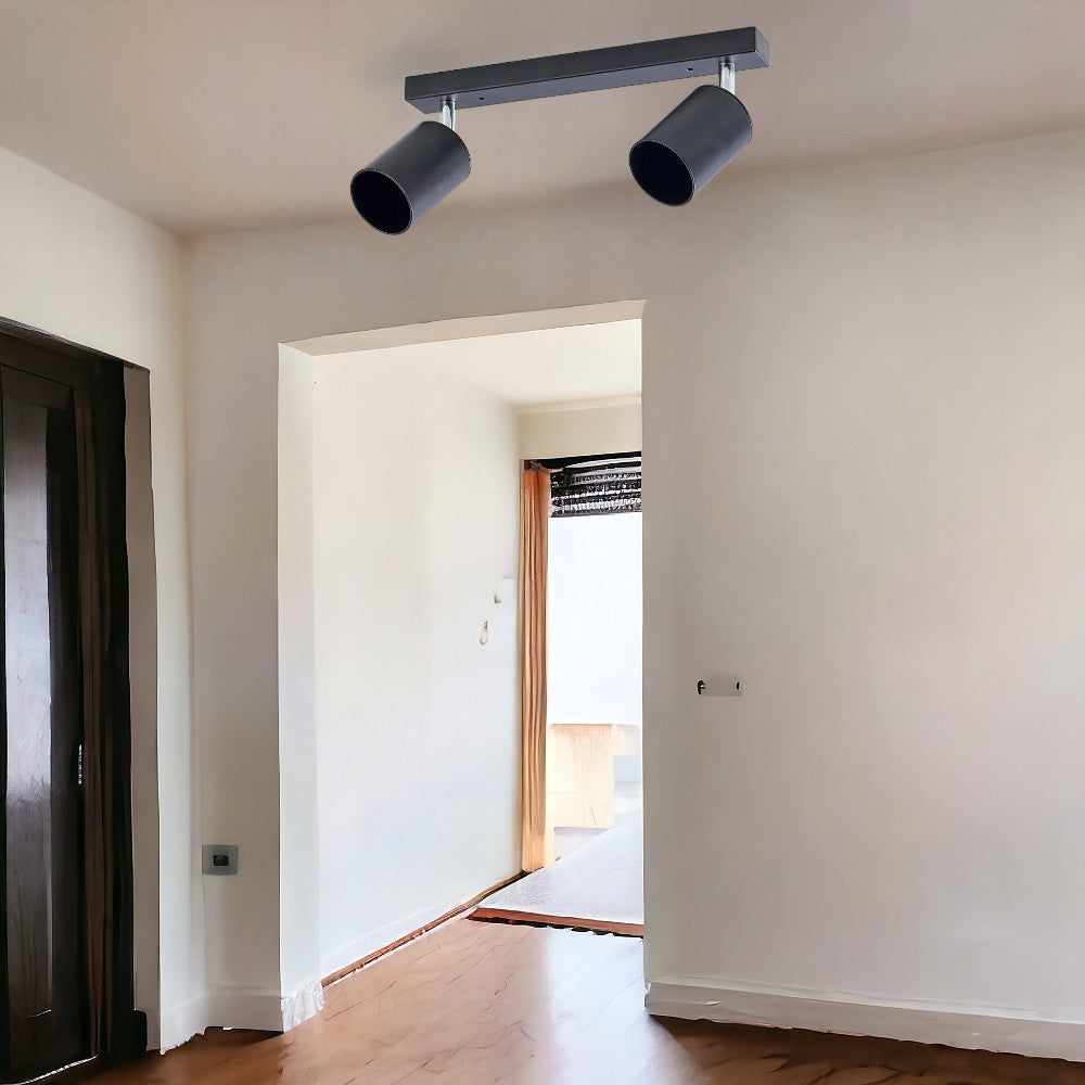 Spot pe Sina Reglabil Negru 2xGU10