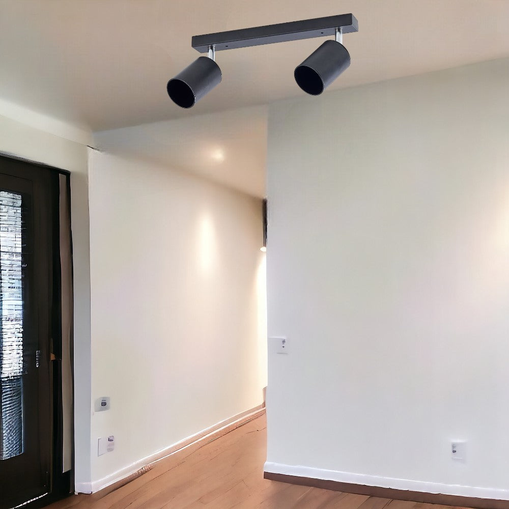 Spot pe Sina Reglabil Negru 2xGU10