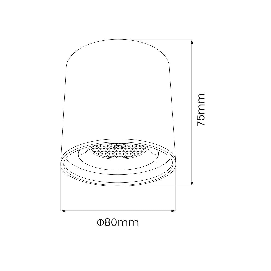 Spot LED Magnetic Rotund Premium Hyper Black 6W | ⌀8CM | 24V | 3 Tipuri de Lumina