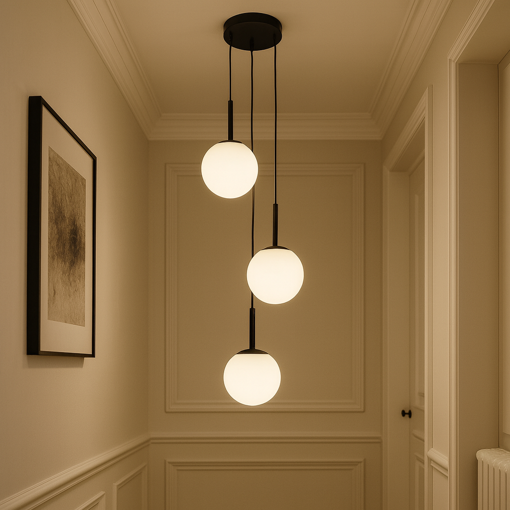 Lustra Abajur Mat Black LUXURY Staircase 3XE27