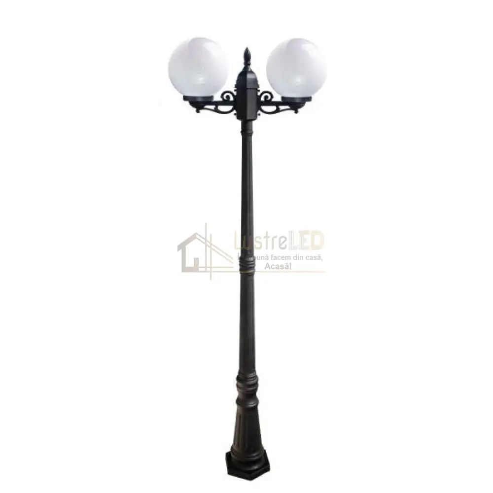 Stalp De Gradina Negru 2 Brate 40W 220CM STALP ORNAMENTAL / NEAGRA GARDEN POLE