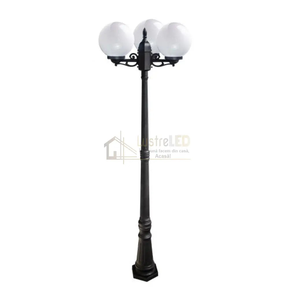 Stalp De Gradina Negru 3 Brate 40W 220CM STALP ORNAMENTAL / NEAGRA GARDEN POLE