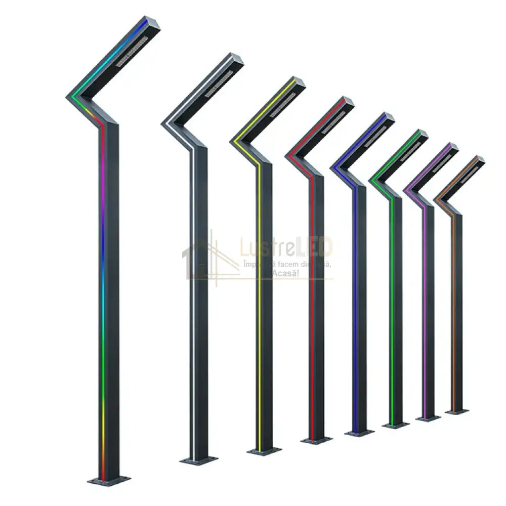 Stalp Iluminat Stradal 30W Rgb Telecomanda 3.5M Garden Pole