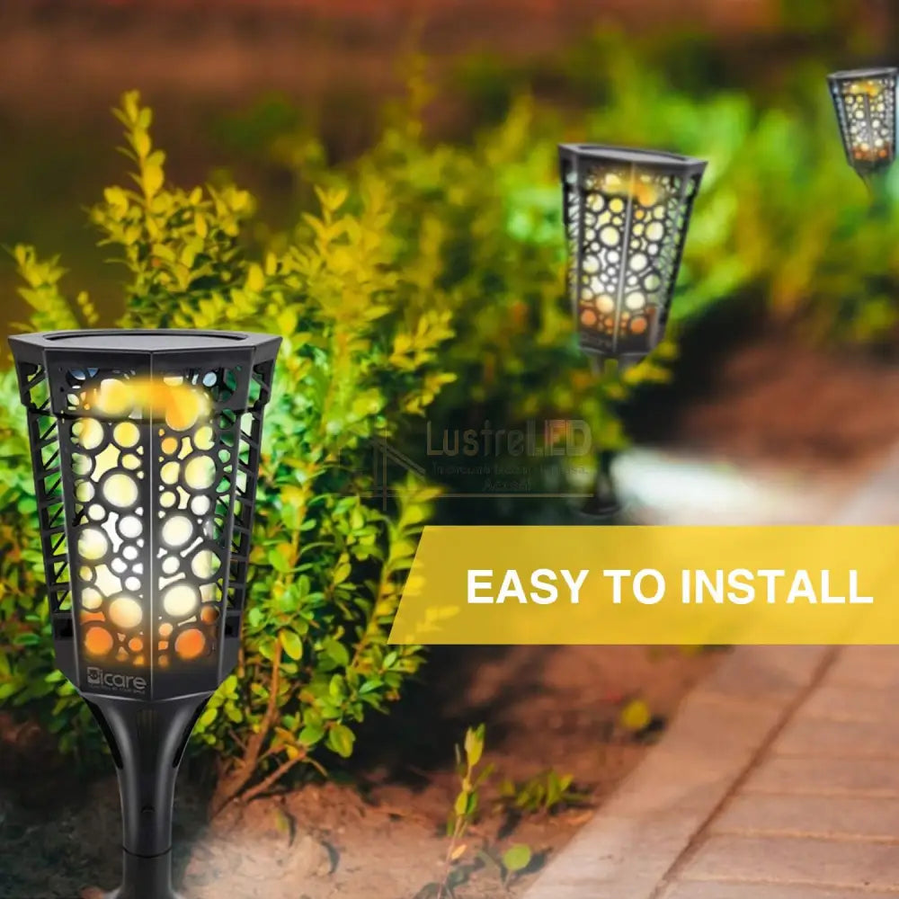 Stalp Led Gradina Torta Cu Incarcare Solara Fakla Solar Lamp