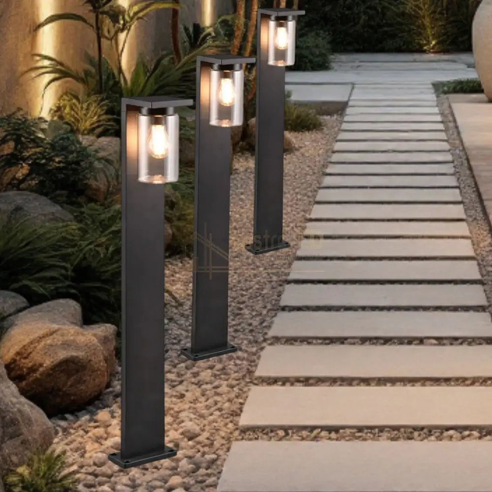 Stalp Ornamental cu Senzor Negru 100CM STALP ORNAMENTAL GARDEN POLE