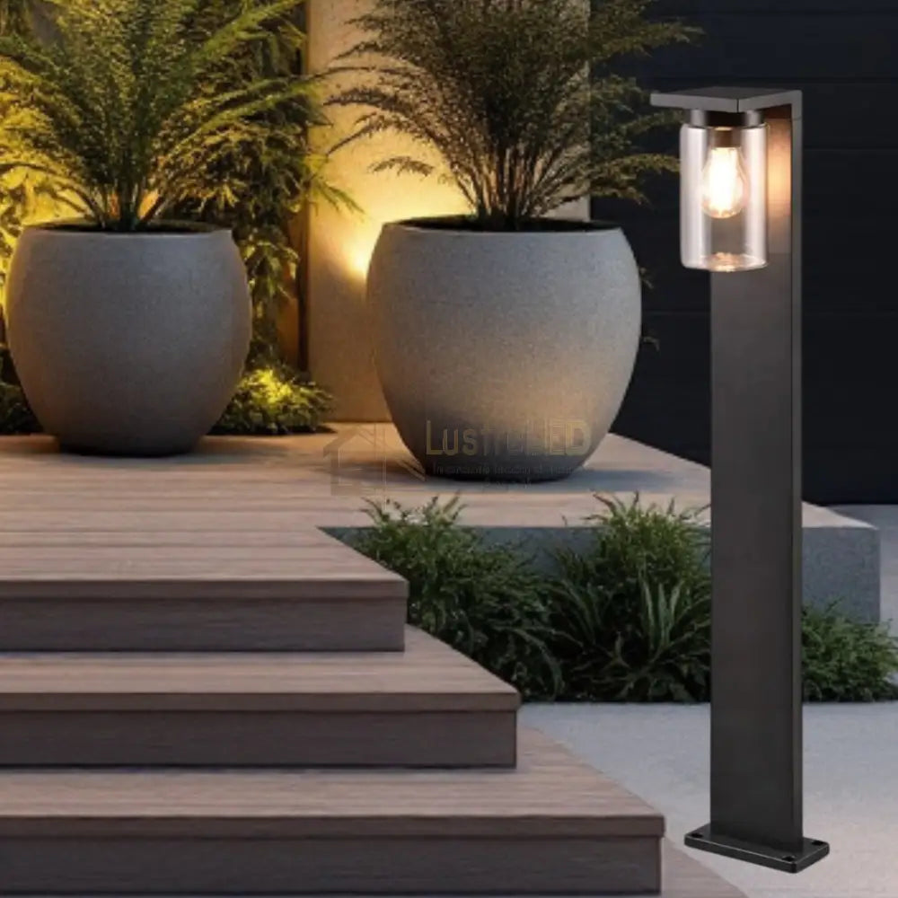 Stalp Ornamental cu Senzor Negru 100CM STALP ORNAMENTAL GARDEN POLE
