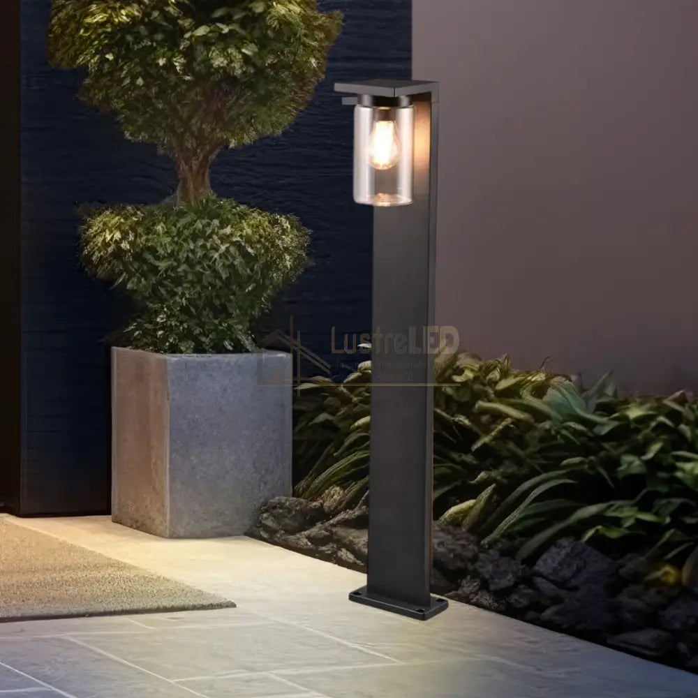 Stalp Ornamental cu Senzor Negru 100CM STALP ORNAMENTAL GARDEN POLE