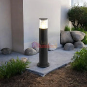 Stalp Ornamental De Gradina 80CM 1XE27 Cylinder Negru lustreled.ro