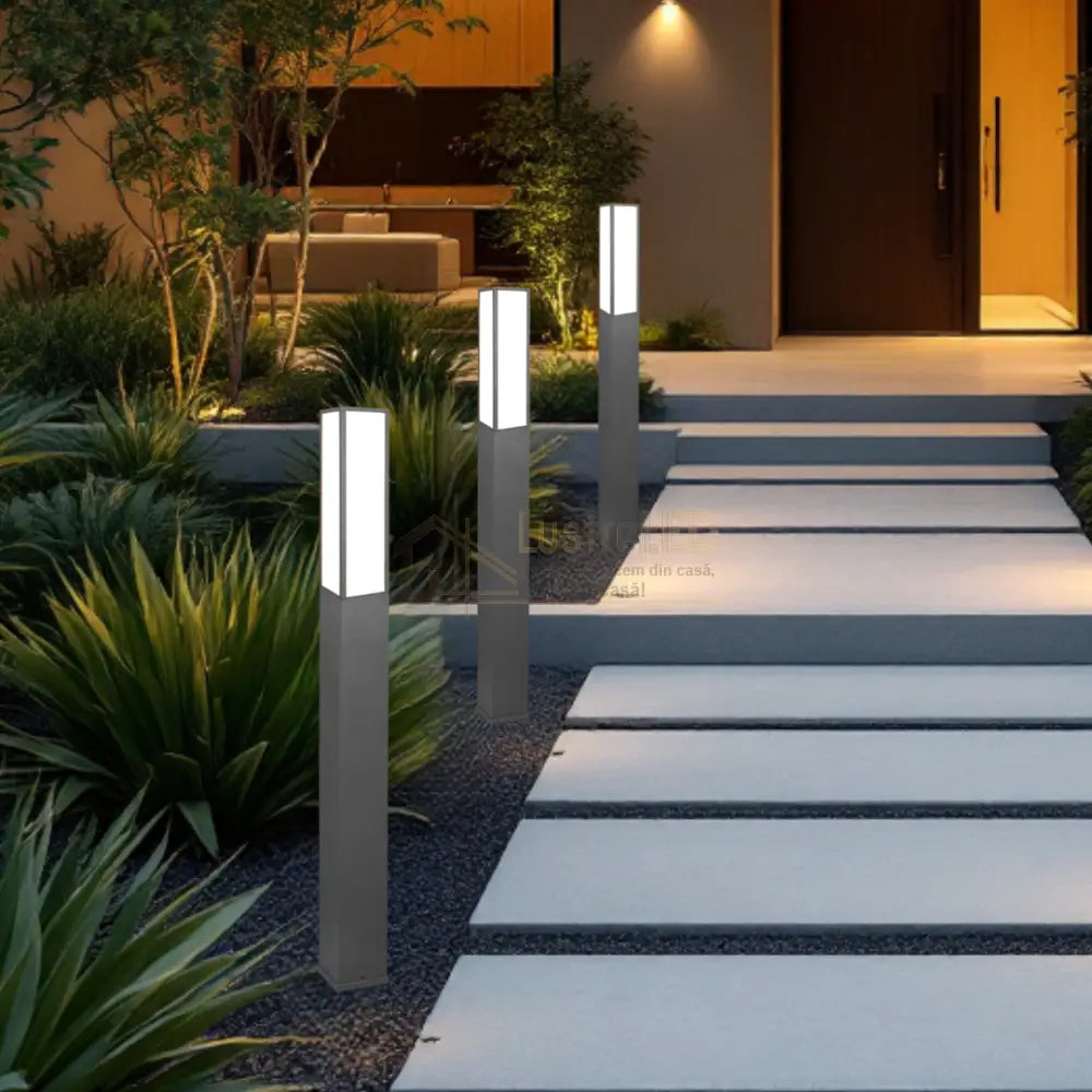 Stalp Ornamental De Gradina LED 15W 155CM FUERTE STALP ORNAMENTAL / NEGRU GARDEN POLE