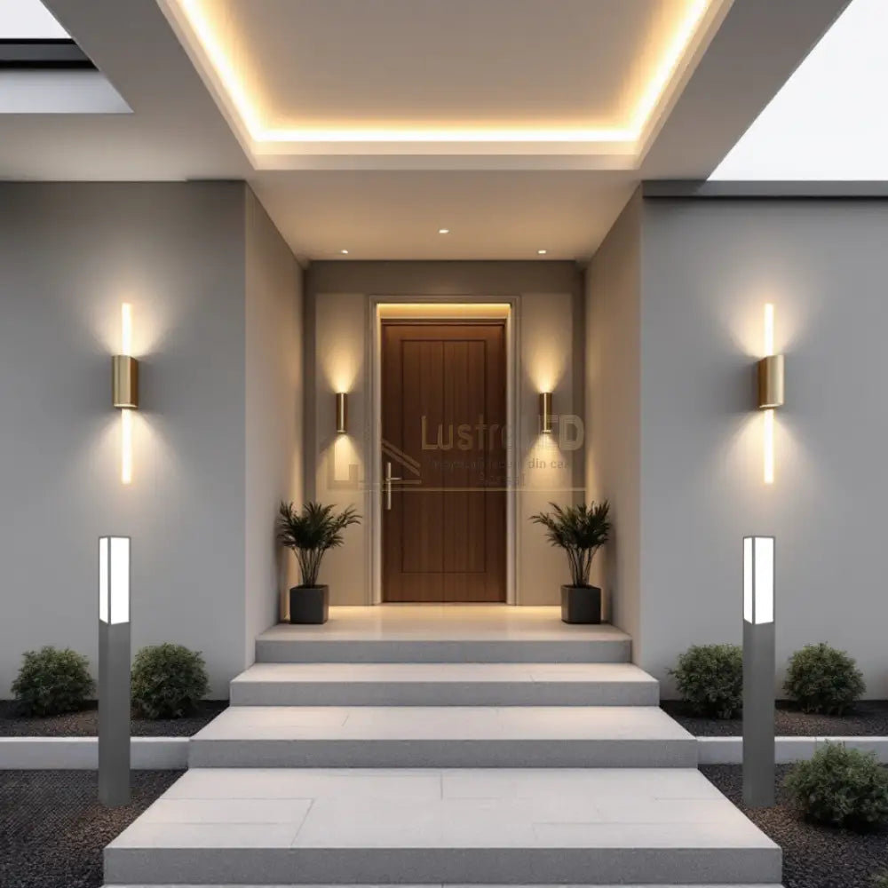 Stalp Ornamental De Gradina LED 15W 155CM FUERTE STALP ORNAMENTAL / NEGRU GARDEN POLE
