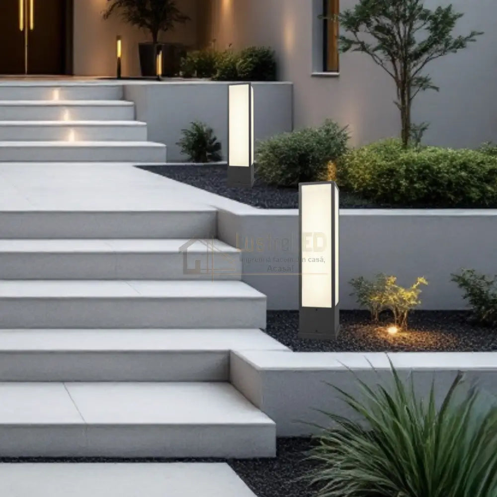 Stalp Ornamental De Gradina LED 15W 60CM FUERTE STALP ORNAMENTAL / NEGRU GARDEN POLE