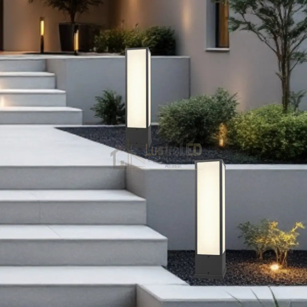 Stalp Ornamental De Gradina LED 15W 60CM FUERTE STALP ORNAMENTAL / NEGRU GARDEN POLE