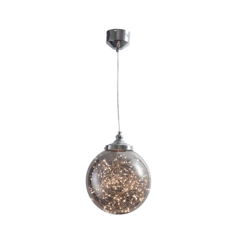 Pendul LED Unique STARS Crom Fumuriu Echivalent 40W