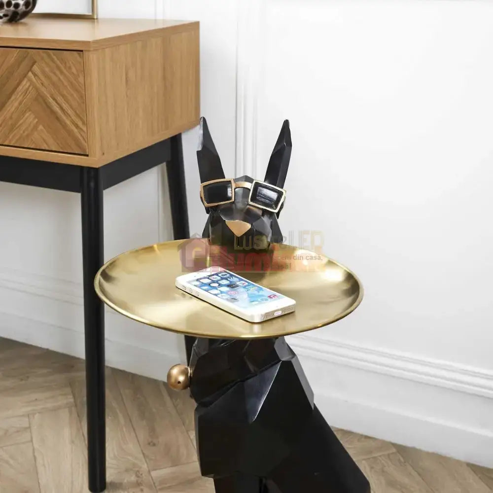Statueta Decorativa Geometrica Obsidian Hound STATUETA / NEAGRA