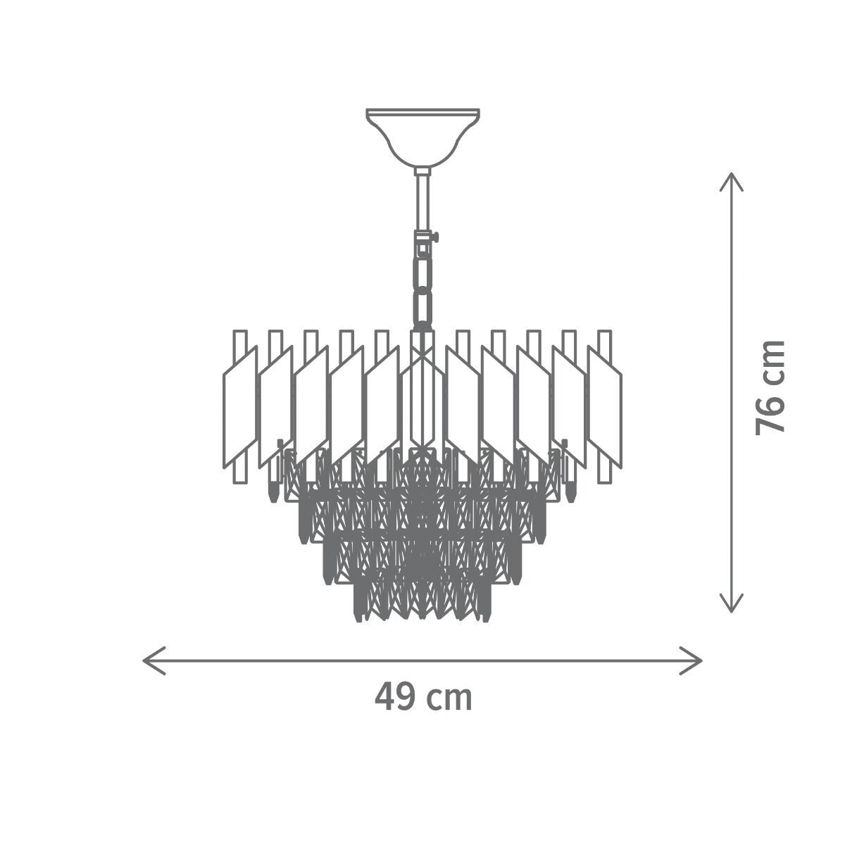 Candelabru Cristal Premium BLACK PANTHER SUBLIME 490mm