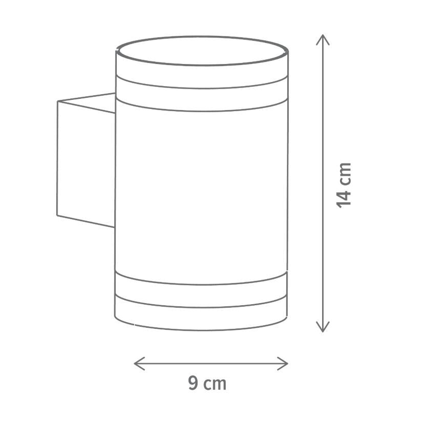 Aplica LED Sunrise Black & Grey Exterior cu Incarcare Solara Premium