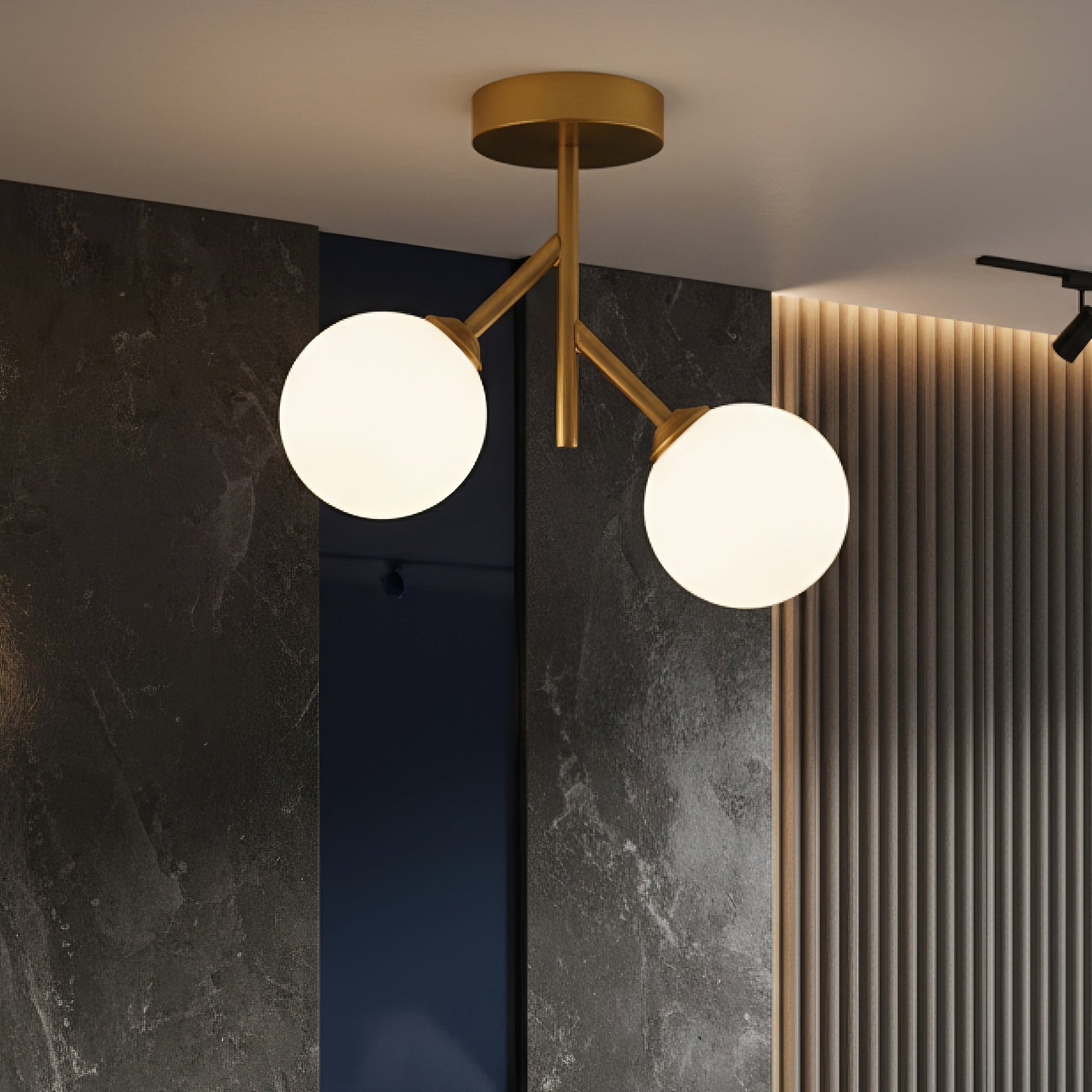 Lustra Abajur TIAN 2xE27 Gold