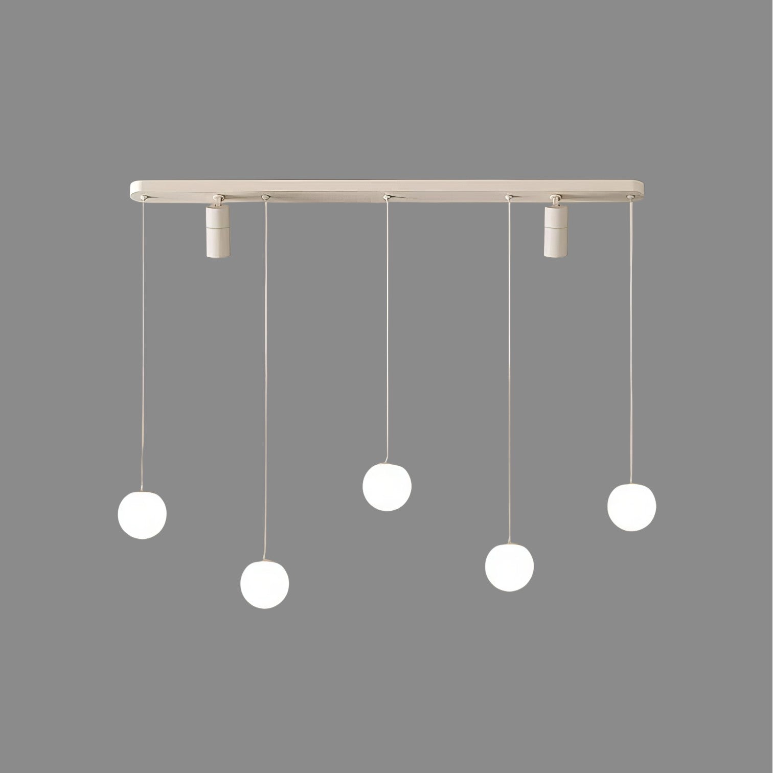 Lustra LED Suspendata Abajur cu 2 Spoturi KERU White Echivalent 200W Telecomanda