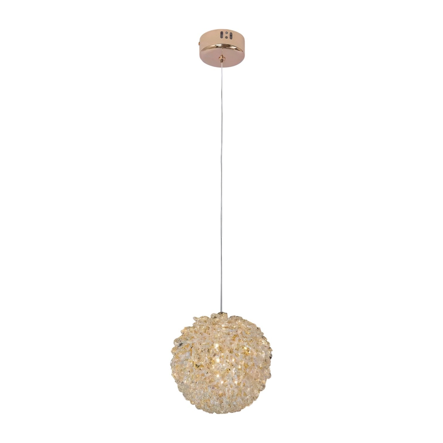 Pendul LED Cristal Sponge ZYRO Gold ø15cm