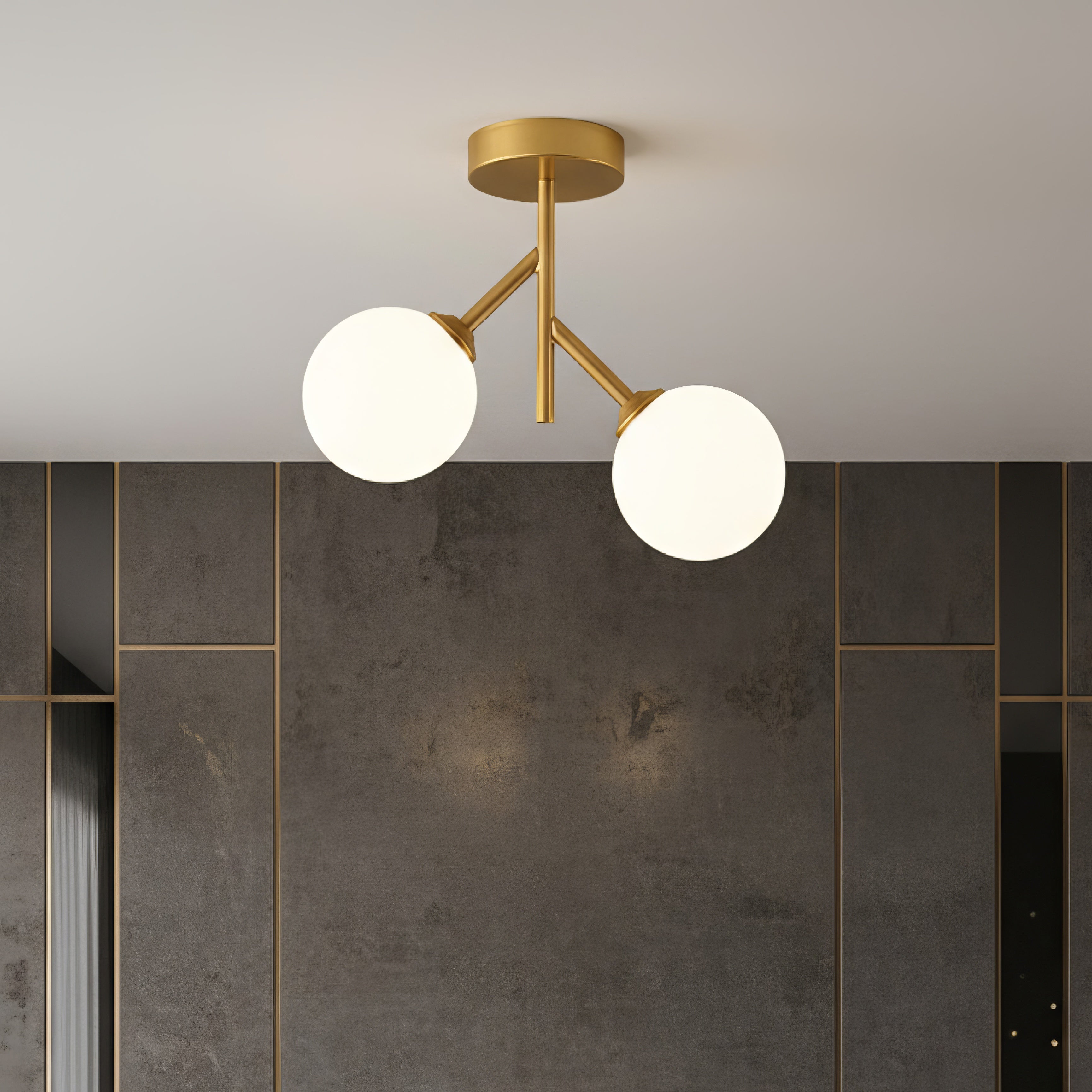 Lustra Abajur TIAN 2xE27 Gold