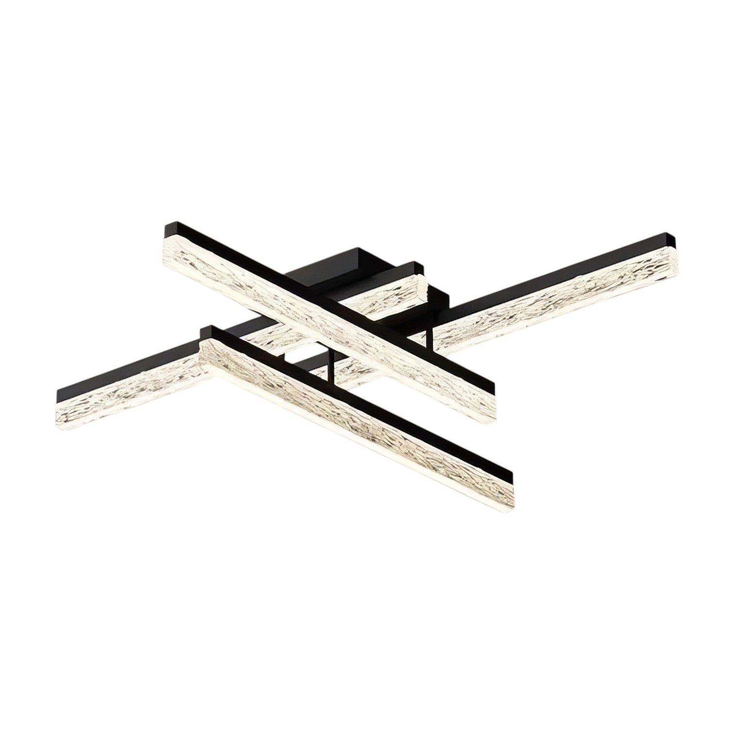 Lustra LED 4 LINES SAARI Black Echivalent 400W Telecomanda