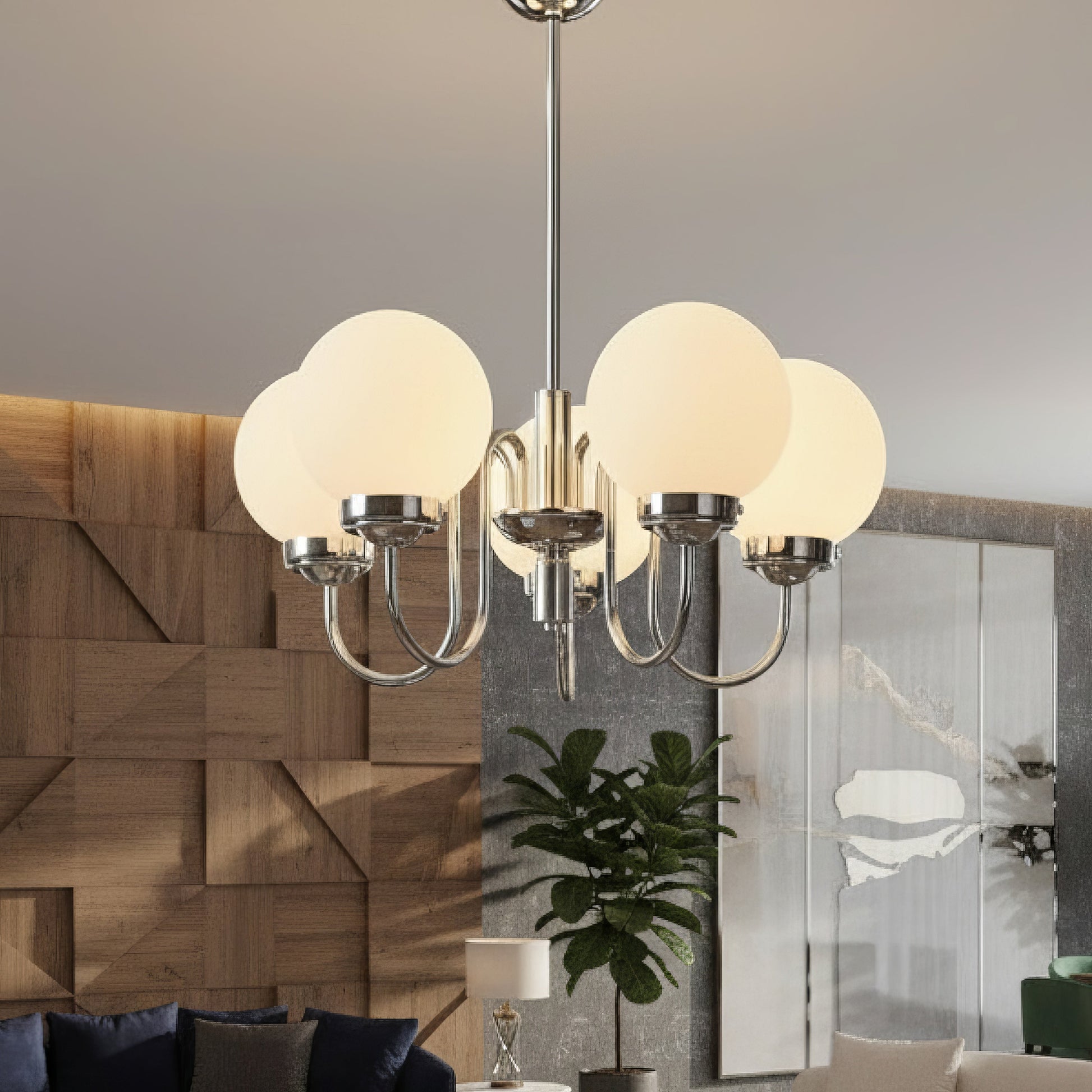 Lustra Abajur LOMA 5xE27 Crom