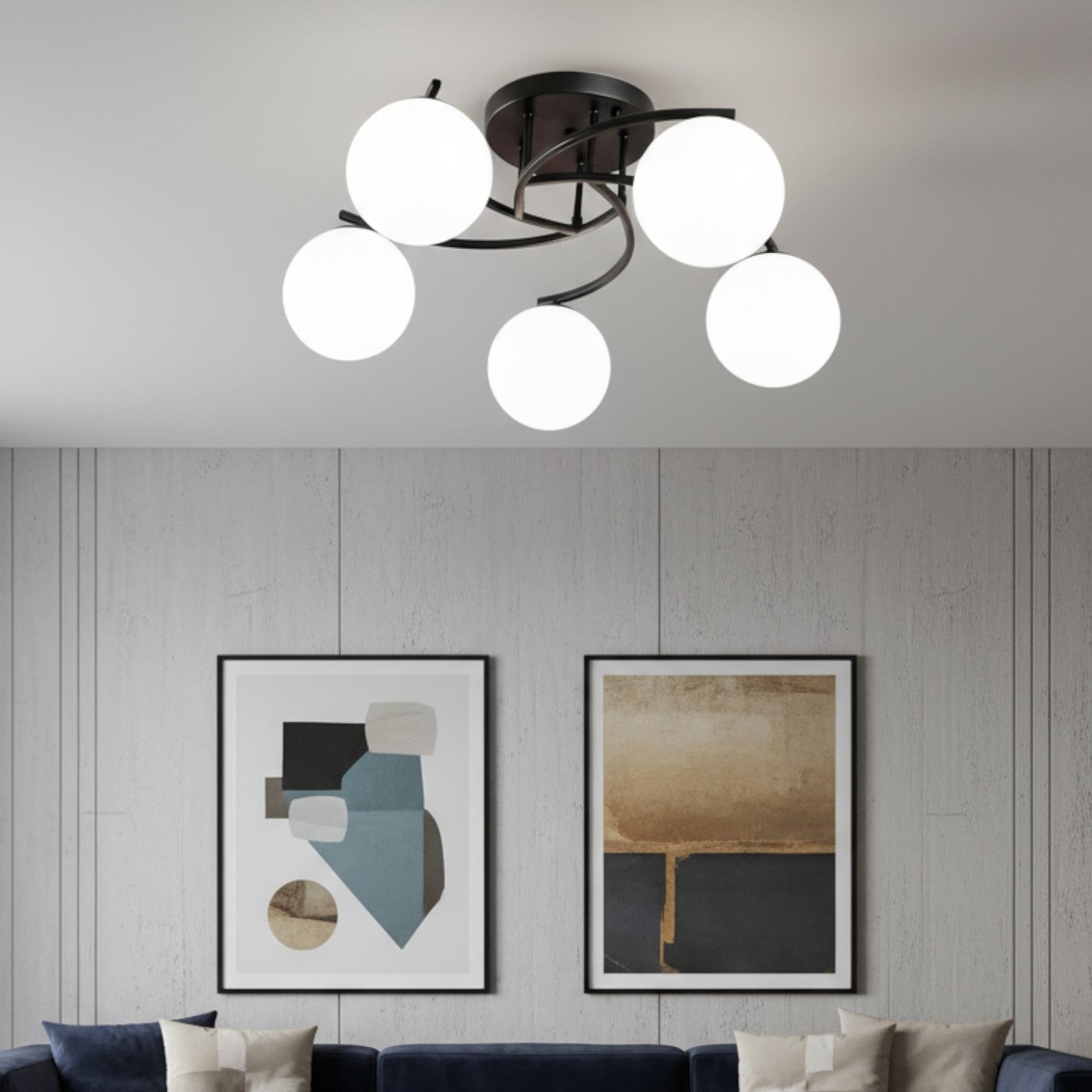 Lustra Abajur ZARO 5xE27 Black