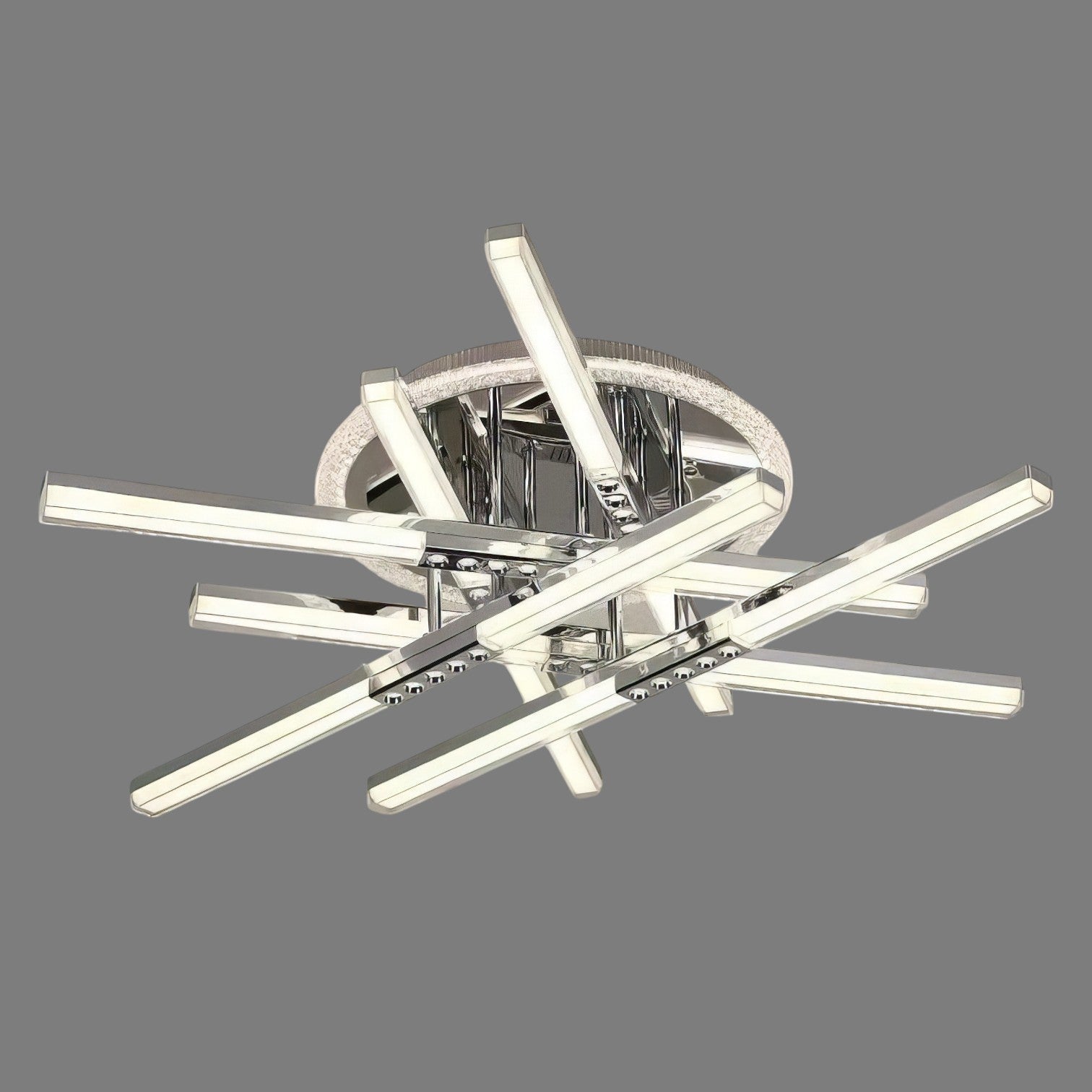 Lustra LED 6 Lines ROEN Silver Echivalent 700W Telecomanda