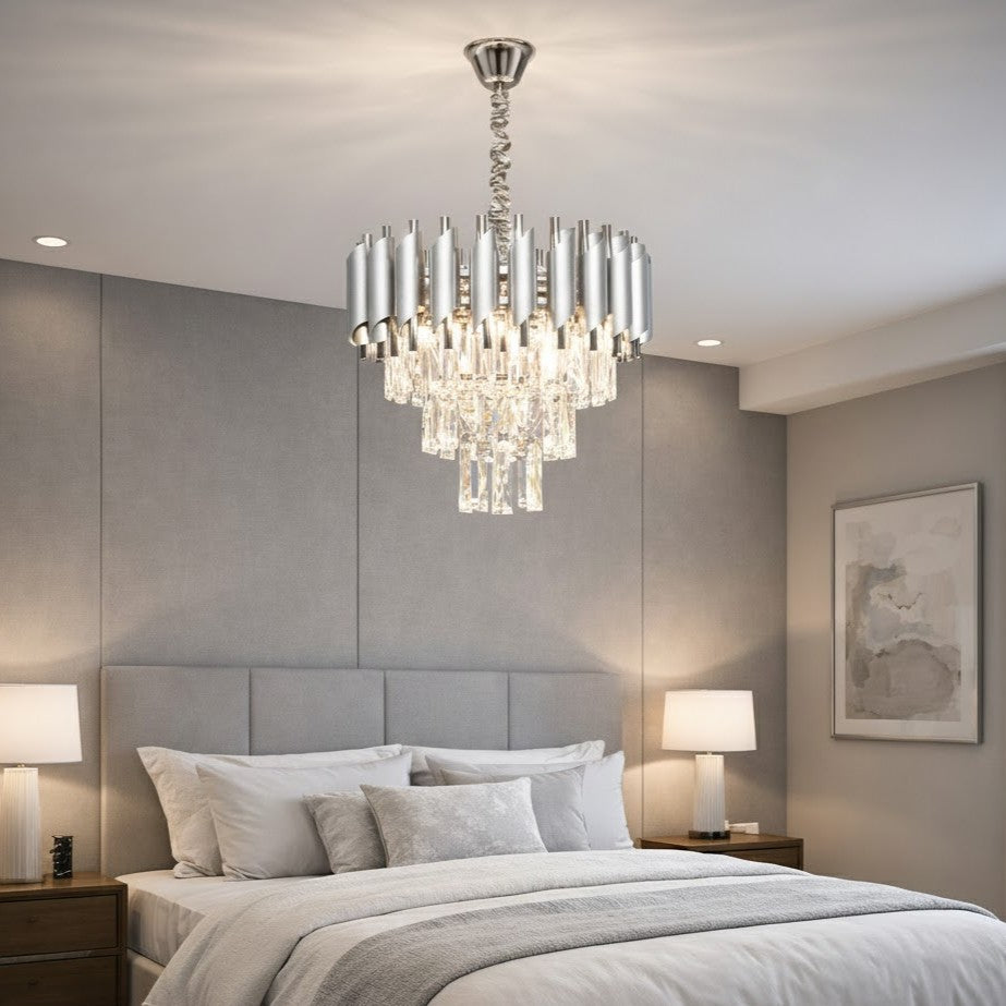 Candelabru Cristal Silver Panther 300mm