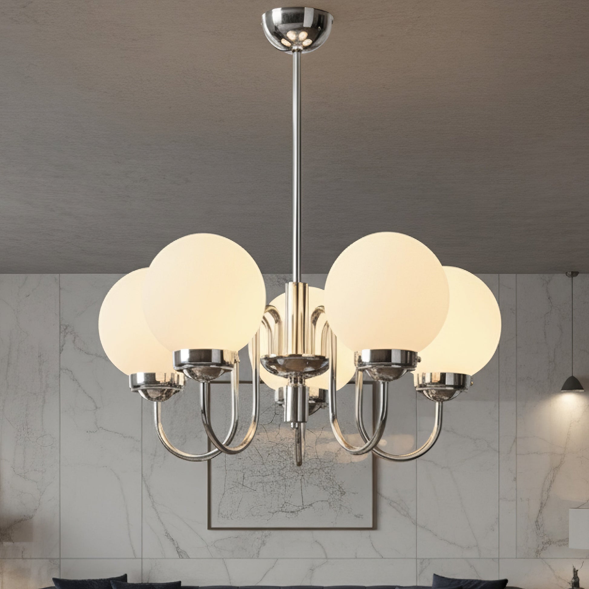 Lustra Abajur LOMA 5xE27 Crom