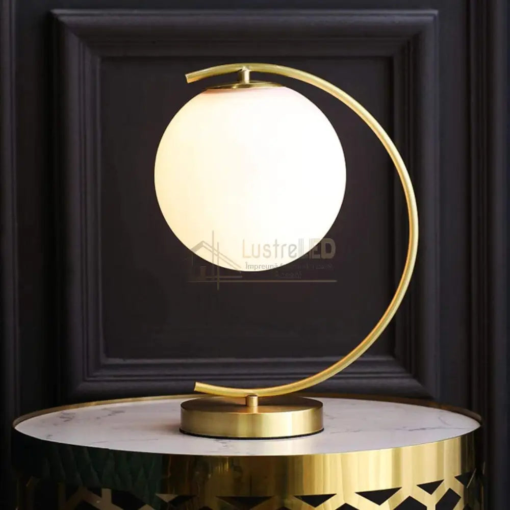 Veioza Abajur Nordic Style C Shape Table Light