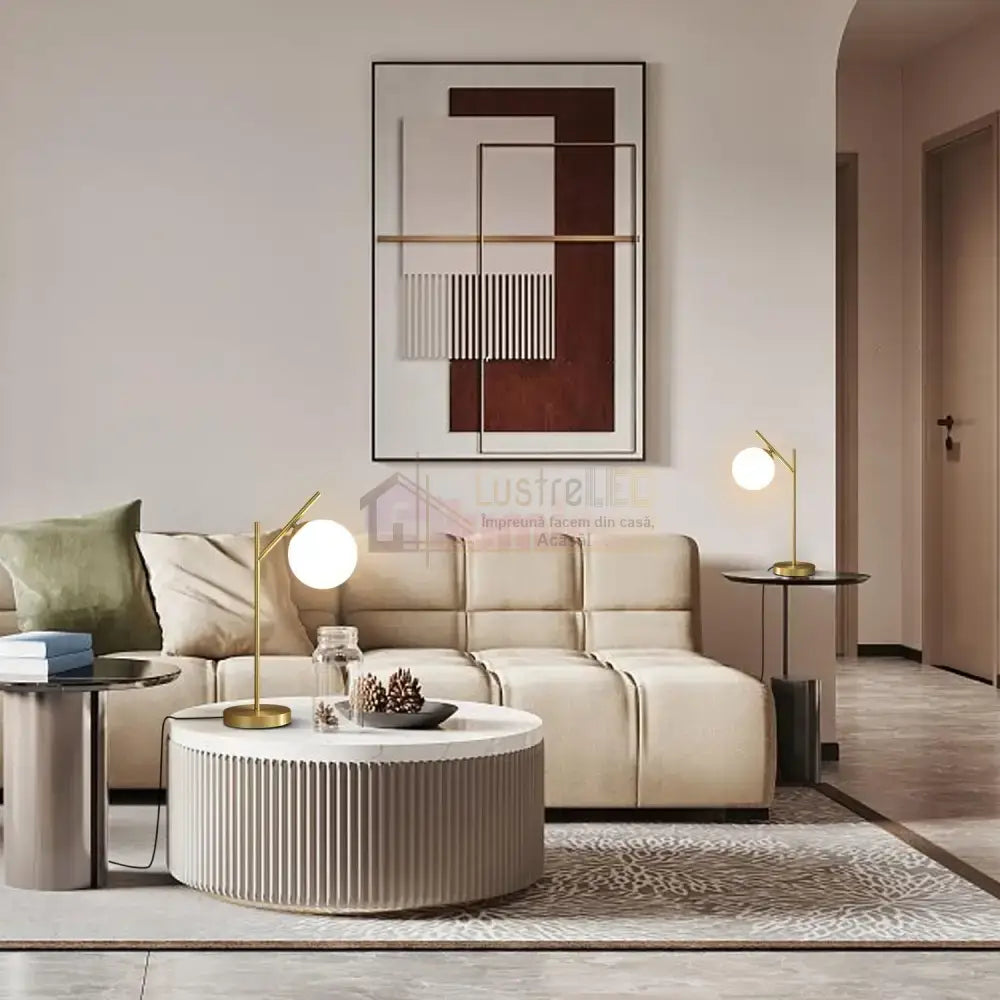 Veioza Abajur Nordic Style Golden Branch Table Lamp