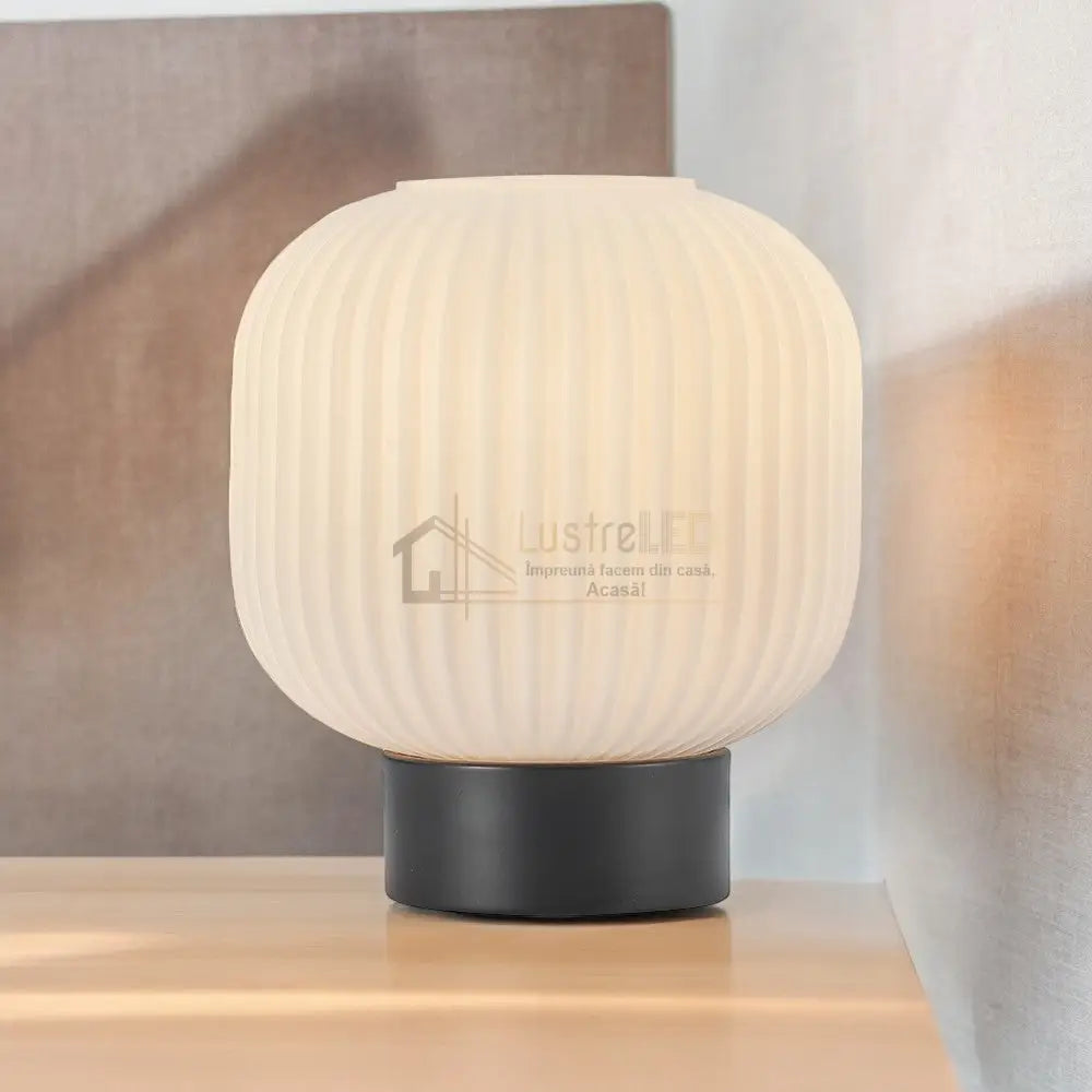 Veioza Abajur Sticla Cu Buton Infesto Glass Table Light