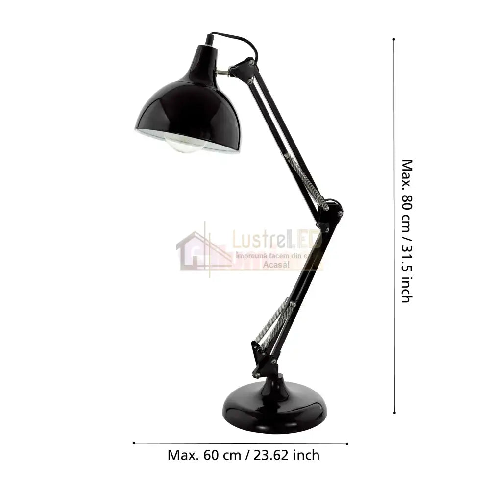 Veioza BORGILLIO Black Reglabila 71CM Eglo