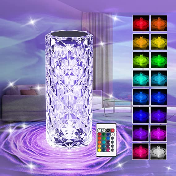 Veioza LED Decorativa Tactila Multicolora RGB Crystal Flow