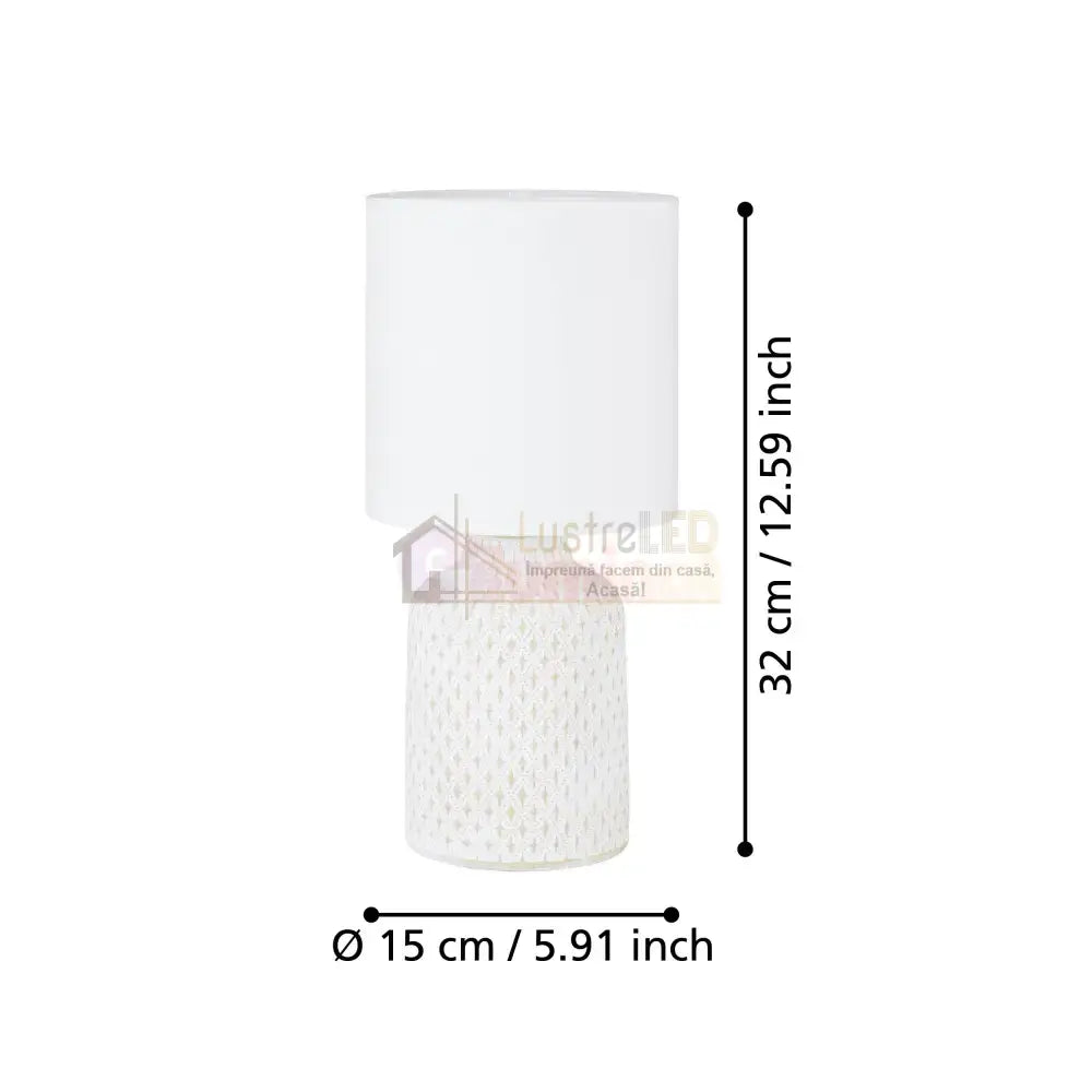 Veioza Decorativa BELLARIVA White 32CM VEIOZA DECORATIVA desk lamp