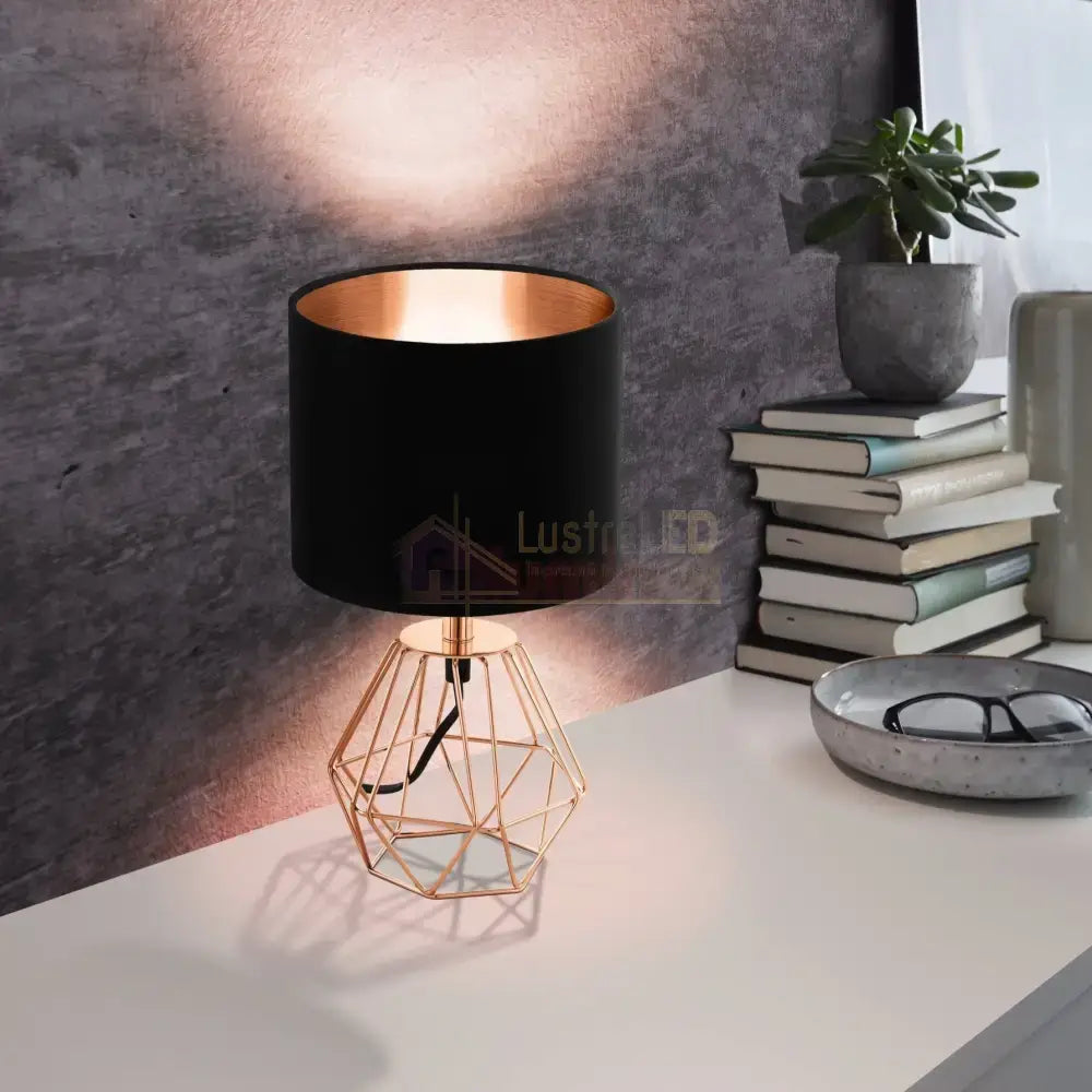 Veioza Decorativa CARLTON 2 Black & Gold 30.5CM VEIOZA DECORATIVA desk lamp
