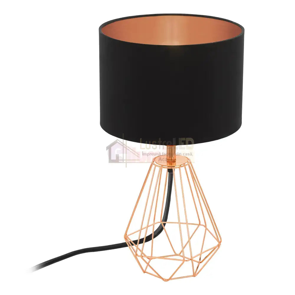 Veioza Decorativa CARLTON 2 Black & Gold 30.5CM VEIOZA DECORATIVA desk lamp