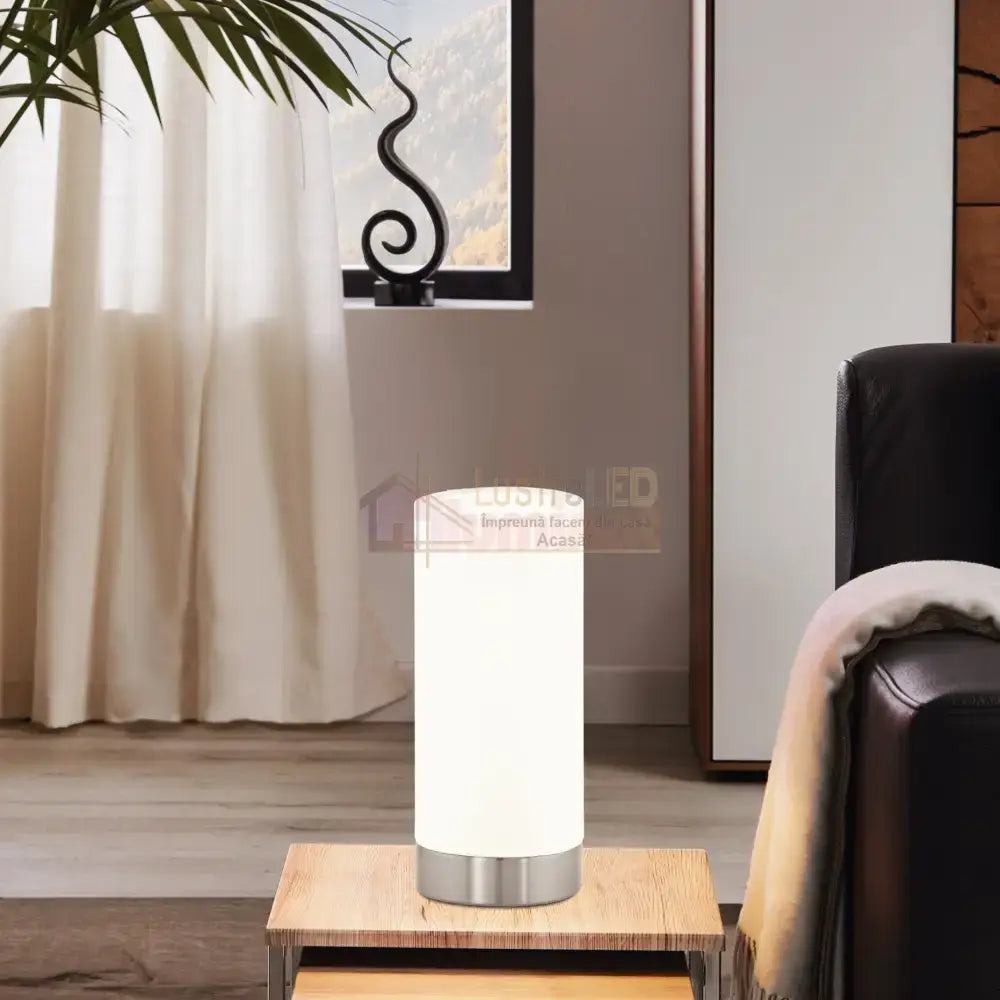 Veioza Decorativa DAMASCO 1 Silver & White 21.5CM VEIOZA DECORATIVA desk lamp