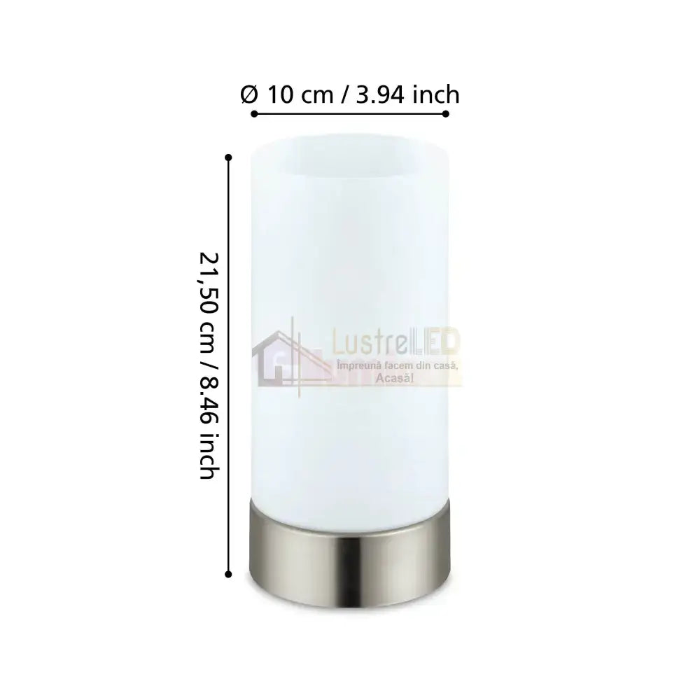 Veioza Decorativa DAMASCO 1 Silver & White 21.5CM VEIOZA DECORATIVA desk lamp