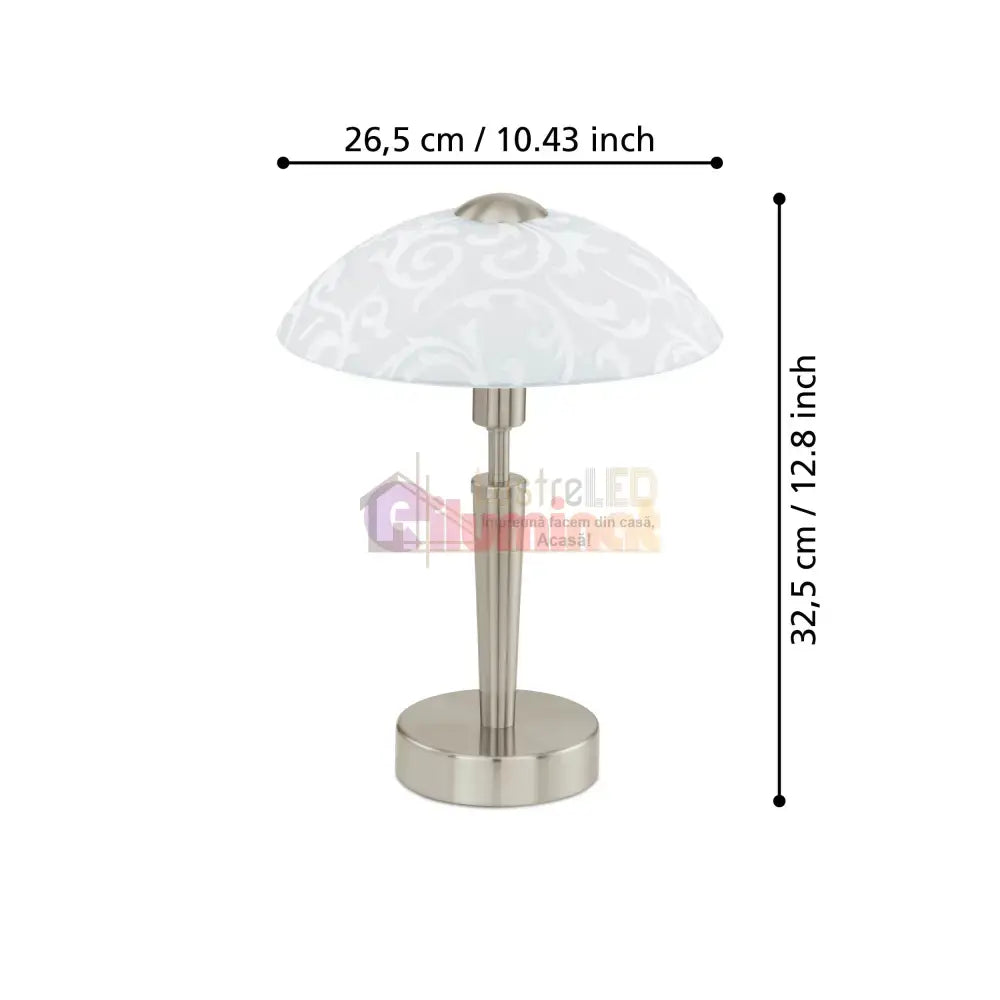 Veioza Decorativa Dimabila SOLO Silver 32CM VEIOZA DECORATIVA desk lamp