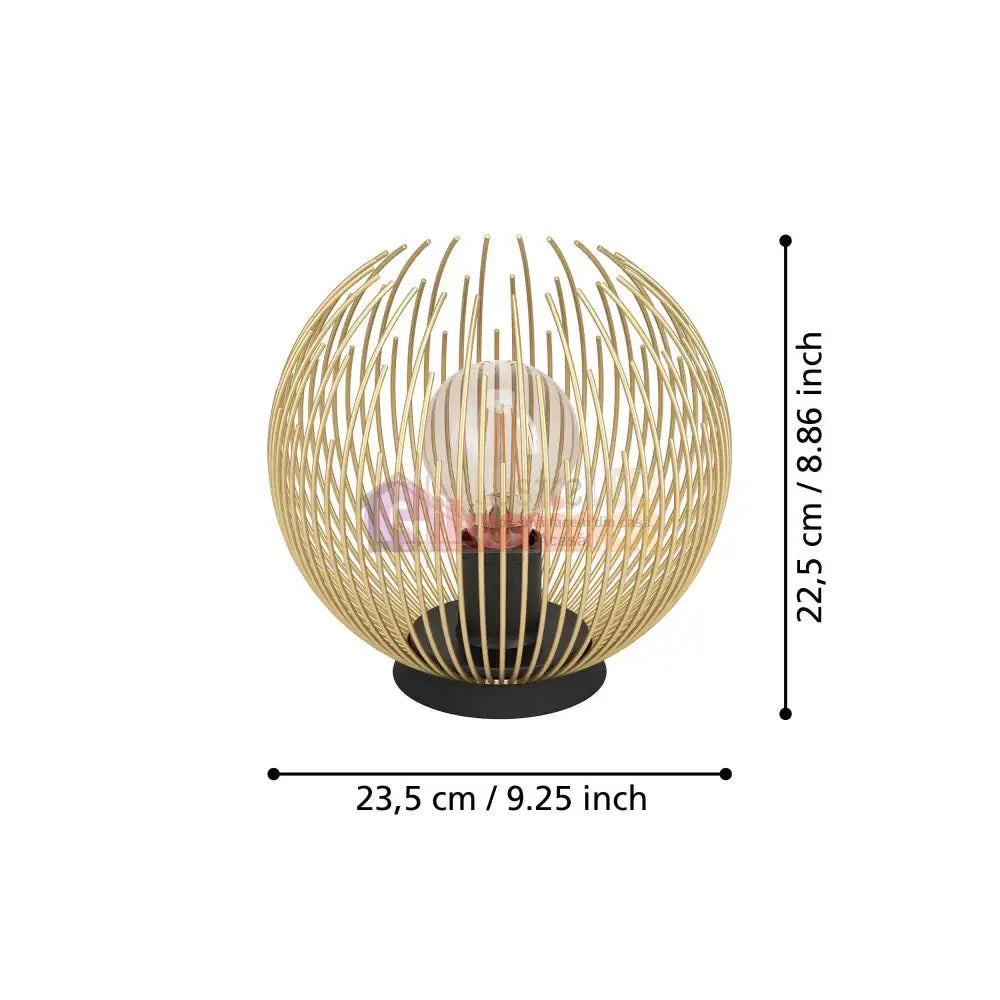 Veioza Decorativa VENEZUELA Black & Gold 23CM VEIOZA DECORATIVA desk lamp